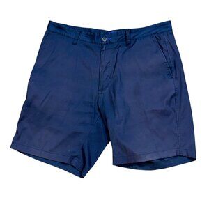 Stitch Golf Tech 9" Shorts Navy Button Size 36‎ Preppy Summer Stretch
